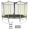 Image de KANGUI Trampoline de jardin 365 cm + filet de sécurité + échelle + kit d'ancrage JUMPI Vert/Noir 360