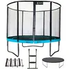 Image de KANGUI Trampoline de jardin rond 305 cm + filet + échelle + bâche + kit ancrage PUNCHI Bleu