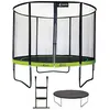 Image de KANGUI Trampoline de jardin rond 305 cm + filet de sécurité + échelle + bâche de protection | PUNCHI Vert 300
