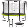 Image de KANGUI Trampoline de jardin 365 cm + filet de sécurité + échelle + bâche de protection | PUNCHI Vert 360