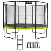Image de KANGUI Trampoline de jardin rond 430 cm + filet de sécurité + échelle + kit ancrage | PUNCHI Vert 430