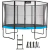 Image de KANGUI Trampoline de jardin rond 430 cm + filet de sécurité + échelle + kit ancrage | PUNCHI Bleu 430