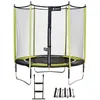 Image de KANGUI Trampoline de jardin 244 cm + filet de sécurité + échelle + kit d'ancrage JUMPI Vert/Noir 250