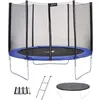 Image de KANGUI Trampoline rond Bleu Ø250cm avec filet, échelle ,bâche et kit ancrage