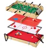 Image de Table multi jeux 4 en 1 Babyfoot barres télescopiques Billard Ping Pong Hockey