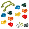 Image de Kangui Lot de 10 Pierres à grimper d'escalade + 2 poignées pour structures de jeux Fixations incluses