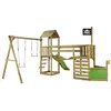 Image de KANGUI Aire de jeux pirate en bois avec vigie WILLI Balançoire, trapèze, toboggan, mur d'escalade, cabane sur plateforme, pont suspendu
