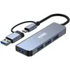 Image de Urban Factory Mining Hub USB-A/C (USB-A, USB-C, 4 ports), Station d'accueil + hub USB, Gris