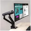 Image de Urban Factory Dual Spring Monitor Arm 8 In 1 Built-In USB-C Docking Statio (Tables, 32", 8 kg), Support de moniteur, Noir