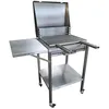 Image de Barbecue Inox Charbon de Bois sur Chariot avec Couvercle Plancha Tonio