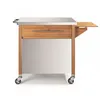 Image de Chariot pour plancha bois/inox Dm Creation 00231n