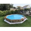 Image de Piscine bois WATERCLIP octogonale Ø460x129 cm CLEOFAS   filtration 8m3 h   pin classe IV