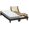 Image de Lit Electrique Mousse Ferme + Sommier Electrique 2x90x200 Reglage Fermete Au Niveau Lombaire