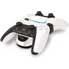 Image de Steelplay - Station de recharge pour manettes PS5, support double USB de charge rapide, chargeur manettes compatible avec les manettes Dualsense PS5 - Blanc