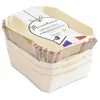 Image de 4 moules individuels en bois rectangle + 8 caissettes sulfurisées de cuisson