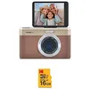 Image de Kodak Pixpro C1 Appareil Photo Compact 13MP BSI CMOS, Zoom 4x, Écran LCD 2.8" , Flash LED, Batterie   Marron + Carte microSDHC 16 Go Class 10