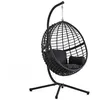 Image de Fauteuil suspendu en résine tressée noir AUROA CONCEPT USINE