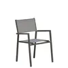 Image de Lot de 4 chaise concept usine exterieur empilable non pliable H. 85 cm en aluminium gris