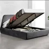Image de Norka - Lit coffre - 140x190 cm - Velours gris CONCEPT USINE
