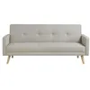 Image de Canape droit CONCEPT USINE 3 places en tissu beige 89 x 209 x 87 cm