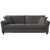 Image de Canape droit CONCEPT USINE 4 places en lin gris 87 x 212 x 87 cm