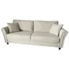 Image de Canape droit CONCEPT USINE 4 places en lin beige 78 x 212 x 87 cm