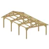 Image de Carport deux pentes - 550cm x 1050cm - PIN DOUGLAS - surface 57,75 m²