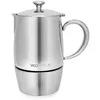 Image de Cafetière Italienne Inox Incassable - VeoHome - 6 Tasses Expresso 300ml - Compatible Induction, Gaz, Céramique, Lave-vaisselle