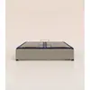 Image de Sommier coffre 180x200 cm Plus - Gris - Acier recyclé et lattes en bois - Grand volume de rangement - Ouverture facile - Fait en France - Tediber