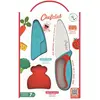 Image de Chefclub, Vaisselle + couverts pour enfants, Couteau pour enfants bleu/rouge