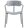 Image de Lot de 4 chaise concept usine en polypropylene non pliable interieur H. 77 cm gris