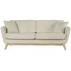 Image de Canape droit CONCEPT USINE 3 places en polyester beige 85 x 190 x 85 cm
