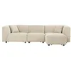 Image de Canape droit CONCEPT USINE 3 places en polyester beige 87 x 267 x 70 cm