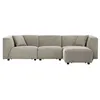 Image de Canape droit CONCEPT USINE 3 places en polyester gris 87 x 267 x 70 cm