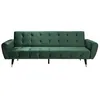 Image de Canape droit CONCEPT USINE 3 places en velours vert 83 x 219 x 83 cm