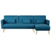 Image de Canape angle fixe CONCEPT USINE 4 places en polyester bleu 151 x 151 x 90 cm