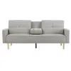 Image de Canape droit CONCEPT USINE 3 places en polyester gris 92 x 199 x 89 cm