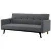 Image de Canape droit CONCEPT USINE 3 places en polyester gris 85 x 188 x 80 cm