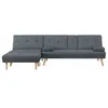 Image de Canape droit CONCEPT USINE 5 places en polyester gris 78 x 169 x 38 cm