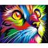 Image de Peinture par numéro Figured'Art Félin pop art 40x50 cm