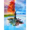 Image de Peinture par numéro Figured'Art Arbre 4 saisons 40x50 cm