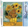 Image de Peinture par numéro - Les tournesols de Van Gogh - 40x50cm - Toile + pinceaux + peinture - Intermédiaire - Figured'Art
