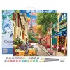 Image de Peinture par Numéro Figured'Art avec Cadre - Ruelle à paris - Kit de Loisir Créatif DIY Numéro d'Art Complet - 40x50cm toile tendue sur châssis