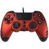 Image de Steelplay Slimpack - Manette filaire (câble de 3m), Compatible PS4/PS3/PC, Double Retour de Vibration, 4 palettes arrière programmables, Ergonomique et Confortable - Rouge Rubis