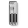 Image de Set de 3 couverts nomades Monbento Slim Box Argent et Noir
