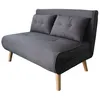 Image de Canape droit CONCEPT USINE 2 places en tissu gris 80 x 120 x 79 cm