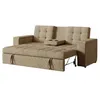 Image de Canape droit CONCEPT USINE 3 places en polyester beige 102 x 208.5 x 84 cm