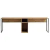 Image de Bureau 2 personnes en bois avec niches KILI CONCEPT USINE