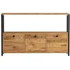 Image de Buffet 3 portes style industriel bois-noir DRAGOR CONCEPT USINE