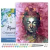 Image de Peinture par Numéro Figured'Art avec Cadre - Bouddha précieux - Kit de Loisir Créatif DIY Numéro d'Art Complet - 40x50cm toile tendue sur châssis